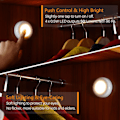 Miniatyrbilde 2 av 5: Trykklys Push Lights Mini Touch Press Spot Lights Innendørs Bærbar LED Stick on Puck Lights Batteridrevet for under skap White_ca White