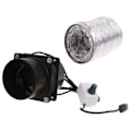 Miniatyrbillede 1 af 5: USB-justerbar hastigheds lodderøgsuger ESD-røgsuger blæser rørkanal udstødningsblæser med 1/3/6M rørventilationsblæser