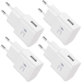 Miniatyrbillede 2 af 5: 4-pak 5V-2A USB Strømadapter Sokkel Adapter Universal Hurtiglader til iPhone 12/11/X 8/7/6, Samsung Galaxy S22 S21 S20 S10 S5 S6 S7 S8 S9/Edge/Plus