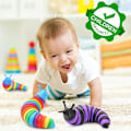 Miniatyrbillede 2 af 3: Fidget Slug, 3D Sensorisk Slug Fidget Legetøj, Sjov Kravlende Slug Fidget Lege_sager Black purple 14CM