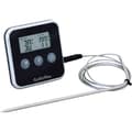 Kökstermometer/ugnstermometer med timer, digital Gastromax Black Svart