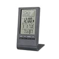 Digital LCD Inomhus Termometer Hygrometer Väckarklocka Kalender Väderstation Bordsklocka Temperatur Luftfuktighetsmätare Barometer[ca]