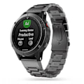 Pikkukuva 1 / 5: Tech-Protect Garmin Fenix 5/6/6 Pro/7 Ranneke Ruistelen Teräs Musta