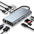 Miniatyrbild 2 av 5: CASA 11 i 1 USB C HUB Dockningsstation med 4K -Kompatibel, VGA, USB 3.0-port, Typ C PD, RJ45 Ethernet, SD