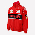 Miniatyrbilde 1 av 4: Ferrari Racingjakke Vintage Stil F1 Ferrari Jakke Unisex Hot Red Ed Ed M