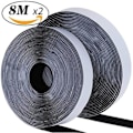 Miniatyrbillede 2 af 5: Dobbeltsidet Velcrobånd 20mm x8m - Ekstra Stærk Tape til Alle Overflader Sort 20mm x 8m