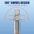 Miniatyrbilde 5 av 5: 120W 6A 180 Graders Rotasjon Super Hurtiglading Datakabel Type-C Blå Blue Type-C[1.5m]