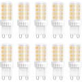 G9 LED Bulb 10-pack, 5W 4000K Cool White Light, 360 Degree Beam Angle, Halogen Replacement