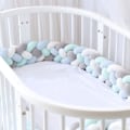 Miniatyrbild 1 av 5: Spjälskydd 4 Fläta Baby Kudde Orm Flätad Stötfångare Sammet #1 (ungefär)