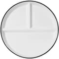 Portion Control Plate in Porcelain with 3 Compartments, Weight Loss Plate for Adults, Compatible with Various Brands