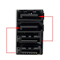 Miniatyrbillede 3 af 5: CASA 1 stk. Dobbelt SATA 7Pin Hun til Dobbelt 7Pin Han 180 Graders Vinklet Adapter Mainboard SATA Adapter f