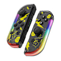 Miniatyrbillede 1 af 4: Trådløs håndkontrol kompatibel med Nintendo Switch, Oled, Lite Gamepad Joystick (venstre/højre) Udskiftning med RGB højre lilla+gul