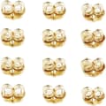 14K Guld Öronploppar Gula Öronlås för Öronstift (6 Par)