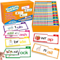Miniatyrbillede 1 af 4: Bogstavlyde Flashcards Lær at læse Fonetik Flashkort Læse og Rime Flipbøger