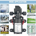 Miniatyrbillede 3 af 4: RV Vandpumpe 12V DC 12V 60W 40M 6L/min Højtryks Vandpumpe Membran Primer Pumpe RV Vandpumpe (Spænding: 12V)