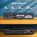 Miniatyrbilde 4 av 5: DVD-spiller for TV, Blu-ray DVD-spiller med fjernkontroll, HDMI-kabel (inkluderer rengjøringsklut) Wigslar