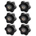 M8 Clamping Knob, Star Nut, Knurled Thread Clamping Knob, M8 Clamping Nut, Star Head Clamping Knob Nuts 6-pack