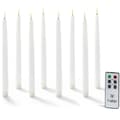 Flameless LED Koniska Ljus Set med Fjärrkontroll - 8-pack Varmvit Varm vit white