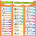 Miniatyrbillede 3 af 4: Bogstavlyde Flashcards Lær at læse Fonetik Flashkort Læse og Rime Flipbøger