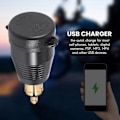 Pikkukuva 2 / 4: Moottoripyörän DIN-liitin Vedenpitävä Laturi QC3.0 USB-laturiin & Type C 30W Power Delivery -adapteripistorasia (YJD)