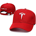 Miniatyrbild 1 av 5: Tesla-keps med broderad billogotyp, justerbar basebollkeps för män och kvinnor, Truckerkeps