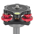 Miniatyrbillede 2 af 5: LP-64 Tri-hjul Præcisionsnivellator med Boblevandsniveau Tripod Nivelleringsbase med 3/8\" skruvehul, fremstillet af aluminiumslegering