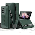 Miniatyrbild 1 av 4: Galaxy Z Fold 2 5G Fodral Läder Fällbar Slim Flip Case Velcro Pen Slot Avtagbar Fällbar Samsung G