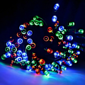 Miniatyrbilde 4 av 5: 12m Solcellelamper Belysning 100 LED Repslamper Belysning Julefest Hage Utendørs Solcelle Fargerike Elfakler