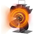 Miniatyrbillede 1 af 4: Brændeovnsventilator med 4 blade, varmeaktiveret pejsventilator til brændeovn/pejs/gas/brændekomfur (sort).ca