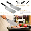 Miniatyrbilde 2 av 4: 10 stk. Grillutstyr for Plancha, Grillspatel i rustfritt stål, Plancha-tilbehørssett for Teppanyaki, Grillutstyr.ca