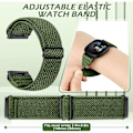 Pikkukuva 3 / 5: Pakkaus Joustavia Nylonhihnoja Yhteensopiva Fitbit Versa 4 Rannekkeen/Fitbit Versa 3 Rannekkeen/Fitbit Sense Rannekkeen/Sense 2 Rannekkeen Kanssa Pehmeä Loop Säädettävä Sp...