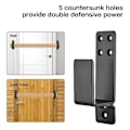 Miniatyrbilde 2 av 5: Dørbarrikadebeslag, 2-pakning Drop Open Bar Holder Sikkerhet, 2x4 Barrikader Forhindre Uautorisert