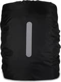 Vattentätt ryggsäcksöverdrag, reflekterande remsa, elastisk passform, slitstark polyester, för regnig utomhusbruk, svart, storlek M 1PC M