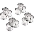 Set of 12 Handmade Hammered Silver Napkin Rings for Everyday Use