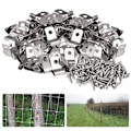 Miniatyrbillede 1 af 5: 100 Rustfri Clips til Installation af Svejsede Net på Træhegn, Clips til Metalhegn til Kvæg, Clips til Tråd