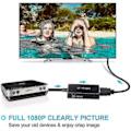 Miniatyrbilde 5 av 5: RCA til HDMI-konverter, komposit til HDMI-adapter, støtter 1080p Pal/ntsc A Fiis null null-WELLNGS none