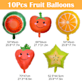 Miniatyrbilde 2 av 4: Frukt- og grønnsaksballonger, tydelig trykte, klare farger, sommerfruktballonger for luksuriøst fruktsett, enkel montering, høykvalitetsmateriale