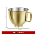 Miniatyrbillede 2 af 5: CASA 5 QT Røreskål i rustfrit stål til Artisan&Classic Series 4.5-5QT Tilt-Mixere K45 KSM70 KSM150 Go