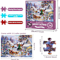 Miniatyrbillede 3 af 5: Adventskalender 2024 Puslespil - Rense, 1008-delt puslespil til familien, 24-boks puslespil til juleoptælling og hjemindretning