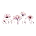 Miniatyrbillede 4 af 5: Store Blomstrede Vægdekorationer Rosa Blomstrende Vægstickers Soveværelse