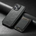 TS Kunstlæder Cover med MagSafe Kortholder til iPhone 15 Plus - Sort