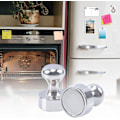 Pikkukuva 4 / 5: 30 kpl vahvoja magneetteja, pieniä neodyymimagneetteja jääkaappiin, valkotaululle, magneettitaululle, askarteluun, kotitoimistoon ja kouluun, minimagneetit hopea—n. Silver 30PCS