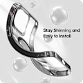 Miniatyrbillede 3 af 4: Silikonetui til iPhone 16 med magnetisk ring, transparent beskyttelse Sort blank kant