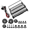 Miniatyrbilde 5 av 5: Metall Takstativ Bagasjebærer med LED-lys Passer for MN 1/12 RC Crawler MN90 / MN90K Svart