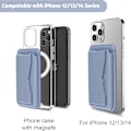 Pikkukuva 4 / 5: MagSafe-korttikotelo, nahkainen puhelimen lompakko magneettisella telineellä ja sormenpidikkeellä iPhone 15/14/13/12 -sarjalle