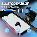 Pikkukuva 5 / 5: Bluetooth 5.3 langattomat kuulokkeet - HiFi-stere ääni, 40 tunnin toistoaika, LED-näyttö, vedenpitävät nappikuulokkeet mikrofonilla iPhone/Samsung/Android