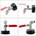Miniatyrbilde 4 av 5: IBC-tappeadapter for messing hagekran med slangekobling, 1000 liters tankkobling 12,7 mm