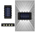 Pikkukuva 1 / 4: 8 LED Aurinkokennokäyttöiset ulkopuutarhavalot, ylös- ja alaspäin suuntautuva valo, seinäkoriste, puutarhaseinävalaisimet, vedenpitävät puutarhakoristevalaisimet parvekkeelle