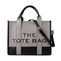 Miniatyrbillede 1 af 4: 2024 Ny Dame Canvas Taske, Trendy PU Læder Håndtaske, Top Håndtag Taske, Casual Crossbody Taske GRÅ (20cm<Max Længde<30cm)