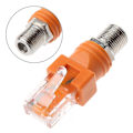 Pikkukuva 3 / 5: F Naaras - RJ45 Uros Koaksiaalinen Ohut Liitäntäadapteri RJ45 - RF-liitinmuunnin